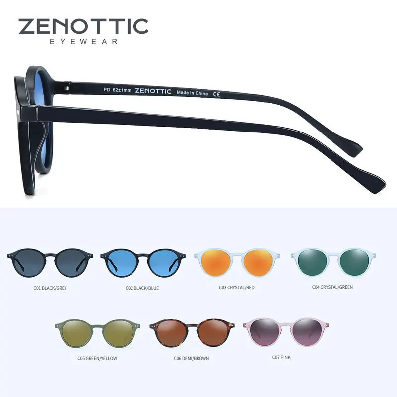 Солнцезащитные очки ZENOTTIC Ретро стиль поляризационные для мужчин и женщин