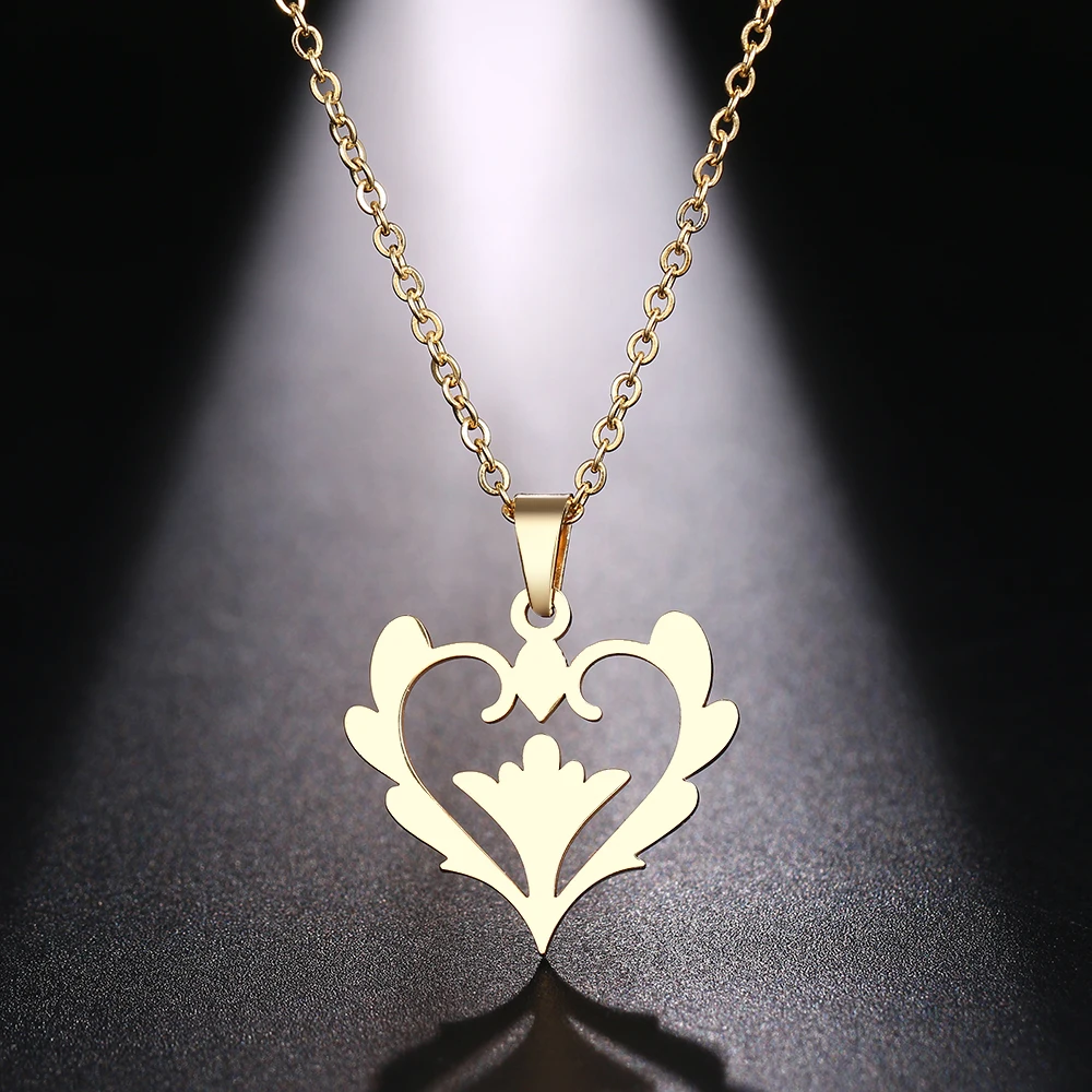 Женское колье из нержавеющей стали DOTIFI чокер с цветами и сердечком ювелирные