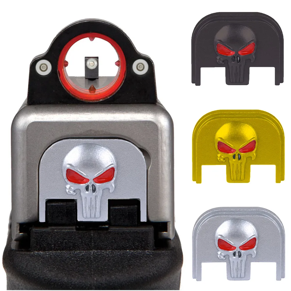 

3D Tactical Skull Rear Cover Slide Back Plate for Gen 1-5 Glock 17 19 20 21 23 26 43 43X 48 9mm Pistol Gun Magazine Accessories