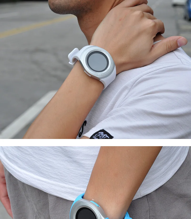 Умные часы для мужчин android с сенсорным экраном y1 sim карта smartwatch часы с WhatsApp Facebook фитнес-трекер pk v8