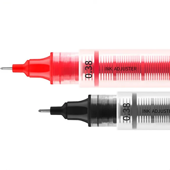 

DS914 Color Rollerball Pen, Straight Liquid Quick-drying Syringe Pen 0.38mm Student Rollerball Color Gel Pen