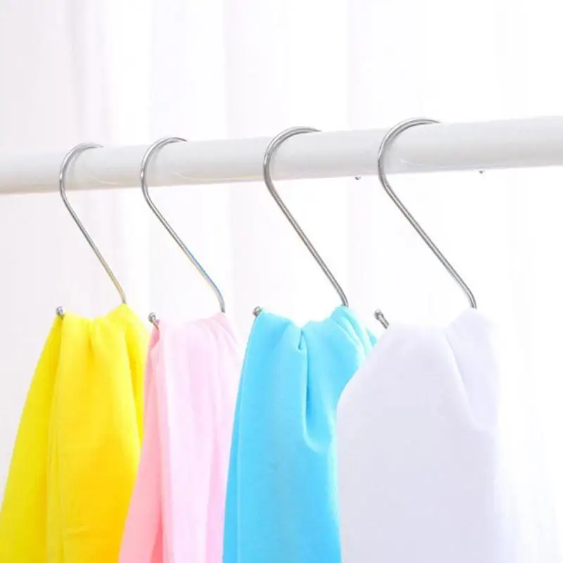 

5/10pcs Steel S Hook Kitchen Bedroom Organizer Hanging Holder S Railing Tools Hook Clasp Multi-function Hanger S3H2