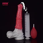 Новый фаллоимитатор FAAK, силиконовый пенис с животным конским пенисом, спрей для эякуляции, фаллоимитатор Ogasm, фетиш, секс-игрушки, магазин для женщин