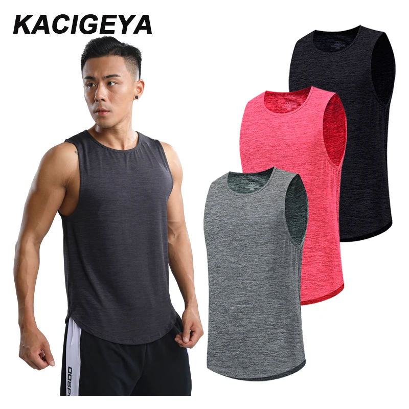 Жилетка мужская без рукавов для спортзала повседневный Свободный Топ велоспорта