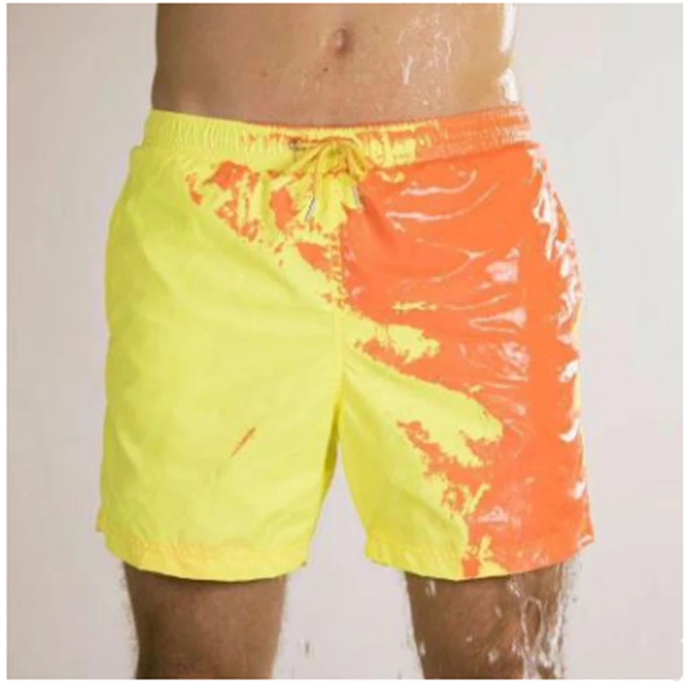 

Magic Men's Swimming Trunks Discoloration And Heat Discoloration Beach Shorts When Wet With Water And Quick-Drying Surfing Pants