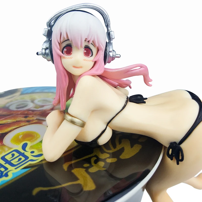 Фигурки игрушки 16 см SUPERSONICO японская аниме фигурка Keumaya Super Hyper Girl с гарнитурой