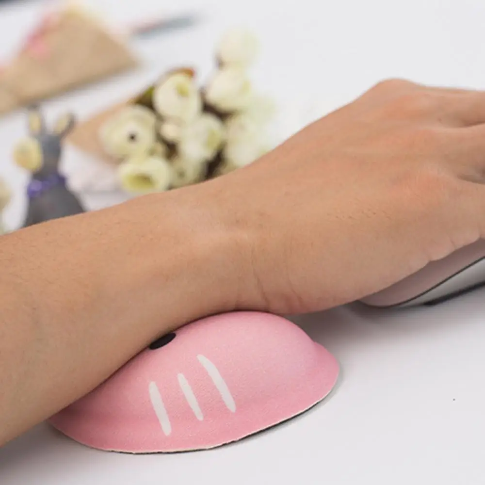

Cute Cat Silicone Wrist Rest Mouse Hand Pad Comfortable Soft Environmentally Friendly for Desktop Computer Hand Support Cushion