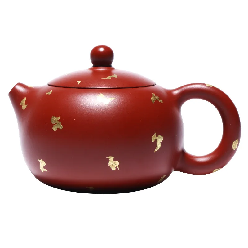 

Dahongpao With Golden Xishi Teapot Zisha Yixing Handmade Pot Kung-fu Teaware Purple Clay Drinkware For Puer Green Black