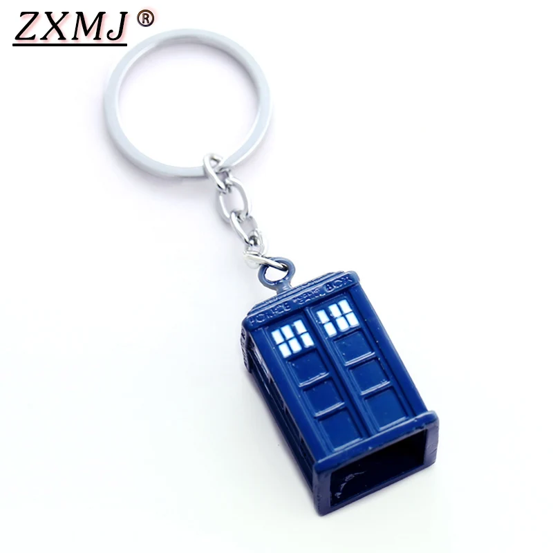 Chaveiro Telephone Booth Keychain Men Gift Jewelry Stereoscopic Key Chain