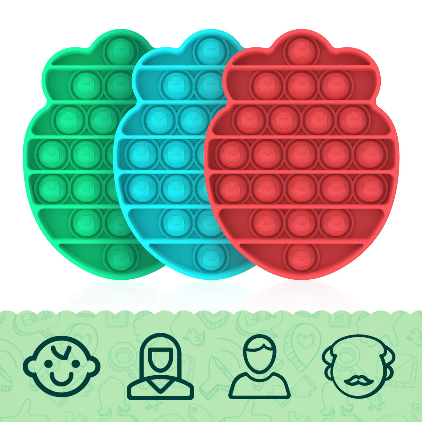 

Fidget Toys Simple Dimple Bubble Sensory Toy Antistress Stress Relief Hand Funny Toy Gift For Kids Adults