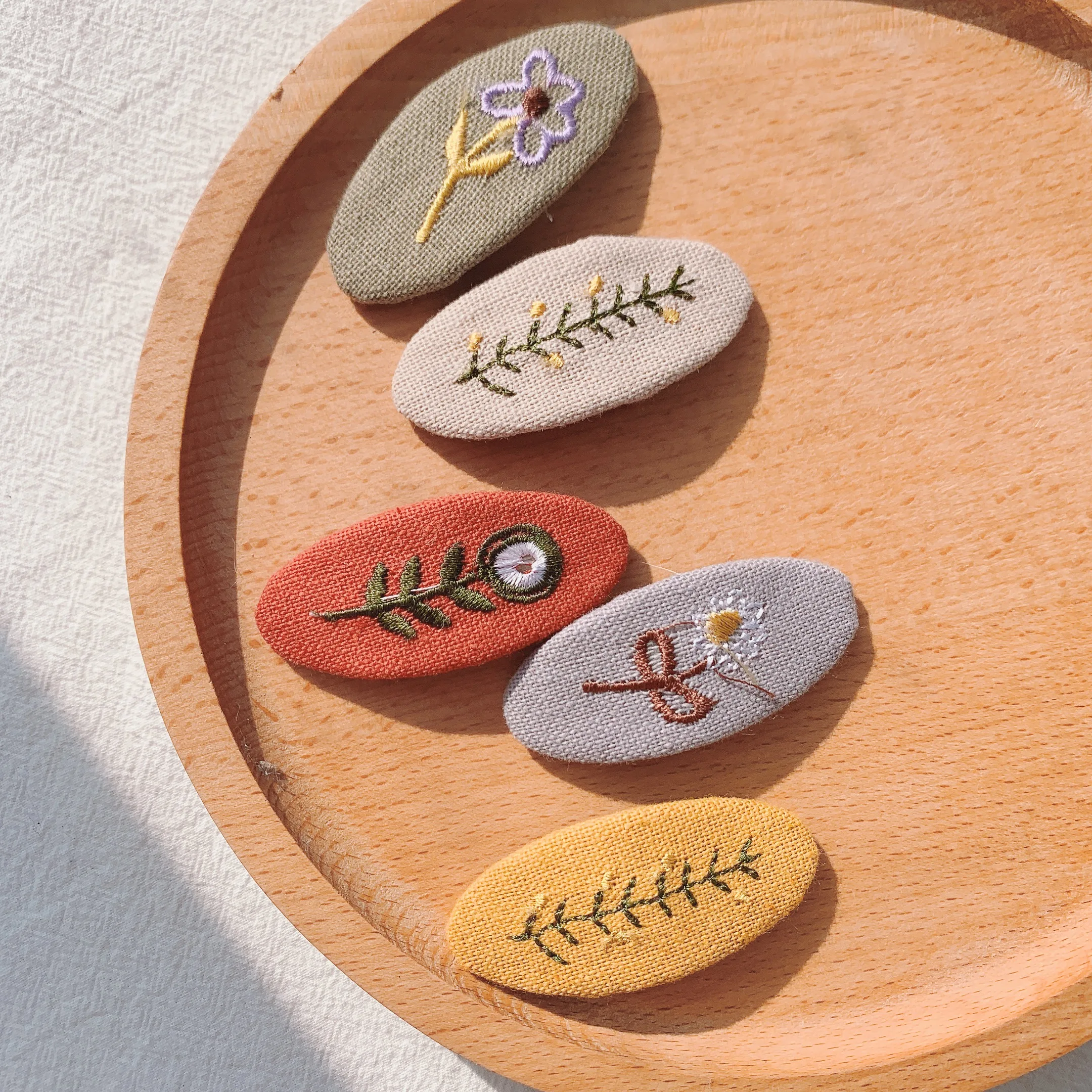 Женская заколка для волос M MISM безопасная с цветочной вышивкой BB аксессуары