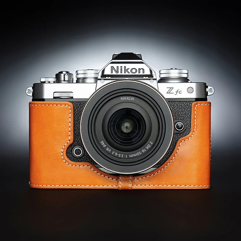 

Чехол-накладка для камеры Nikon ZFC, из натуральной кожи, с отверстием для батарейного отсека