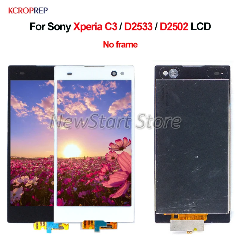 Для Sony Xperia C3 ЖК дисплей сенсорный экран дигитайзер в сборе для D2533 D2502 сменный