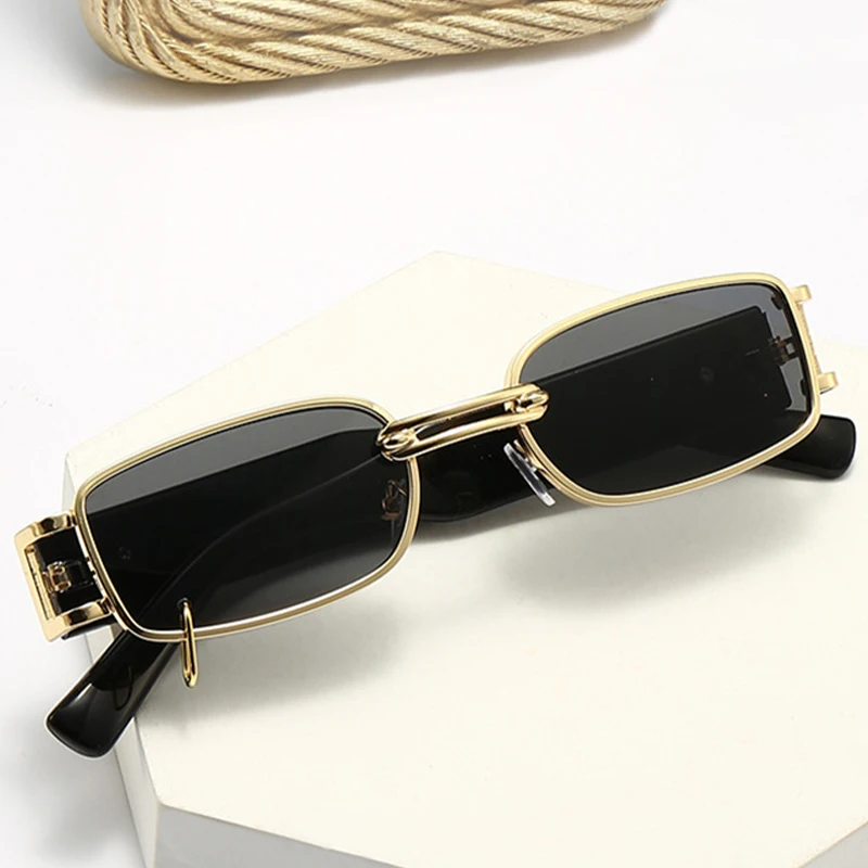 

Popular Fashion Small Rectangle Women Luxury Sunglasses Brand Designer Vintage Punk Men Sun Glasses Shades UV400