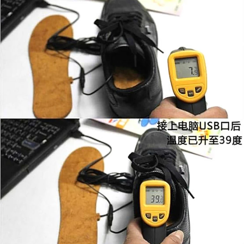 

USB Electric Powered Heated Winter Insoles For Shoes Boots Keep Feet Warm J2HD