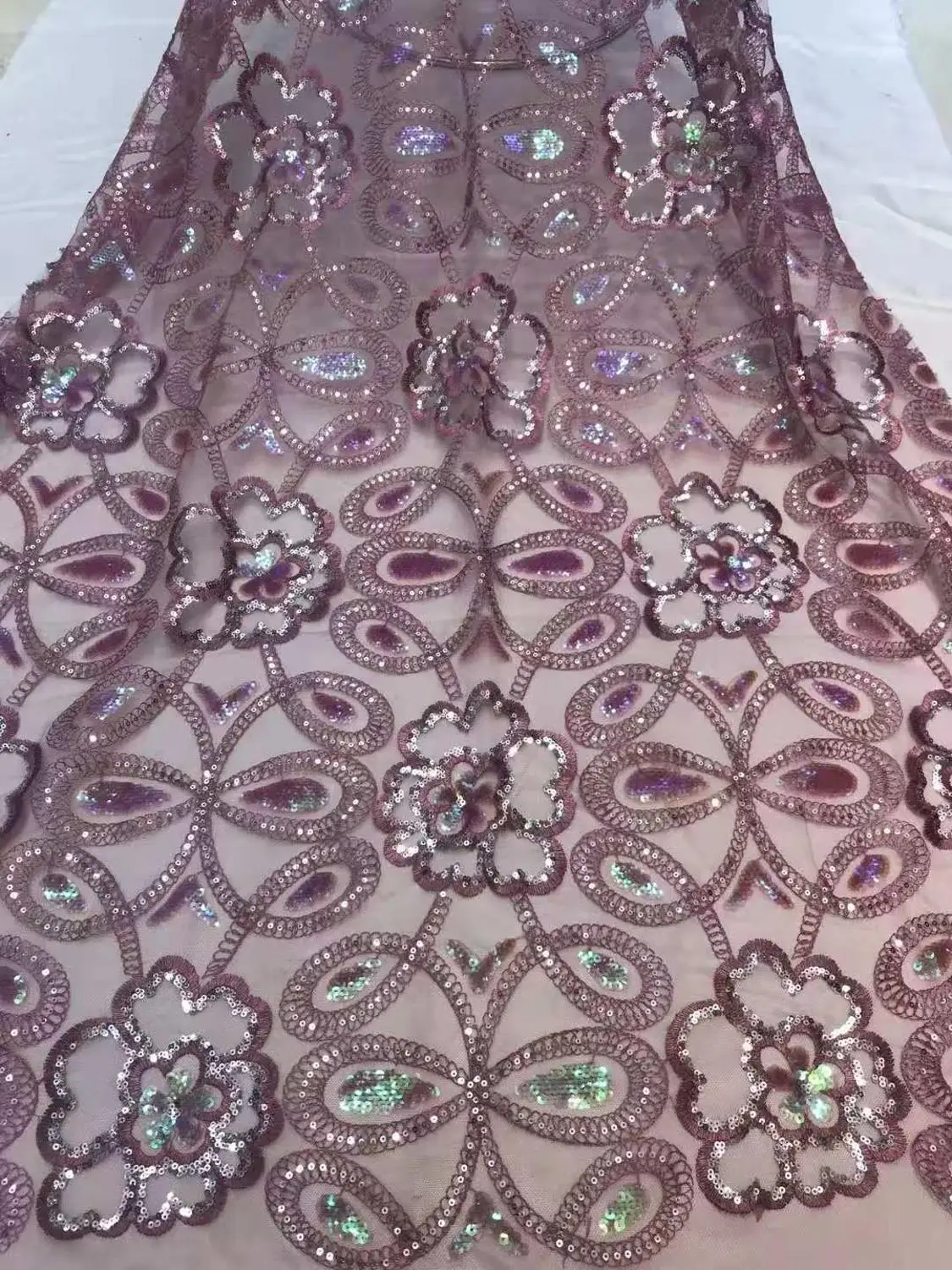 

Супер красивое Сетчатое Африканское нигерийское кружево с вышивкой блестками для вечернего платья/Женская официальная одежда/свадебное п...