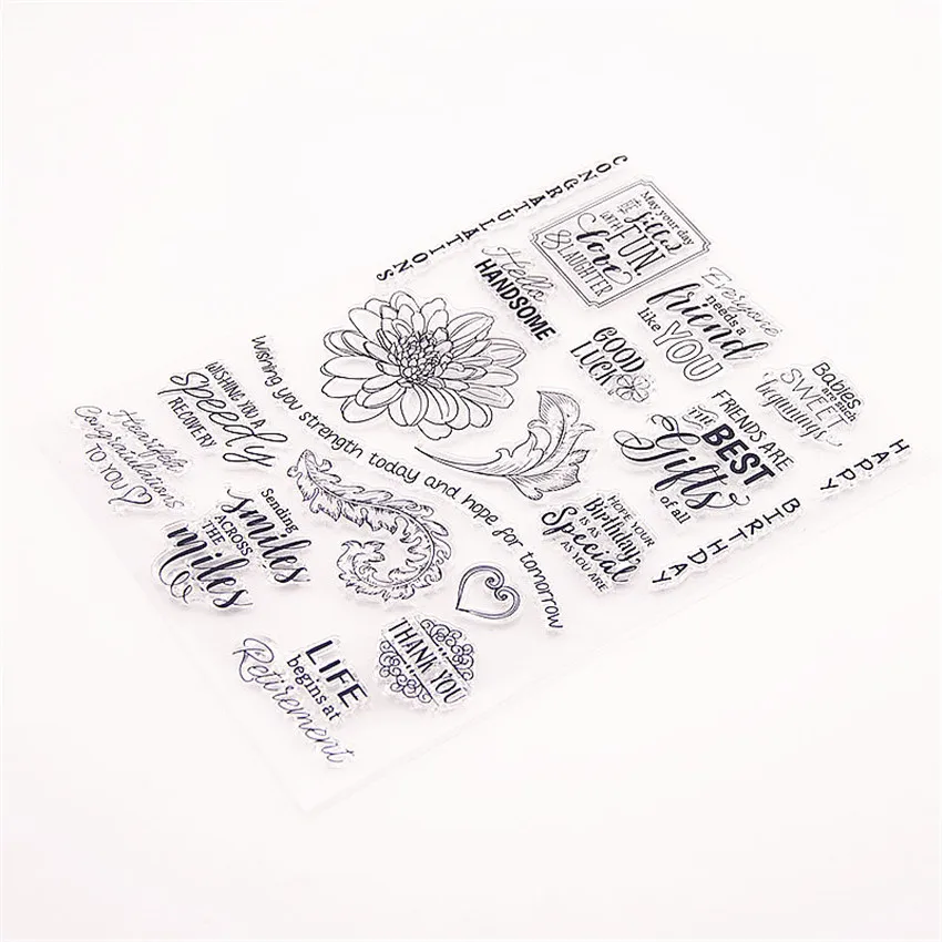 15.5x21cm Romantic curly leaf Transparent Clear Stamps Silicone Seals Roller Stamp DIY scrapbooking photo album/Card Making | Дом и сад