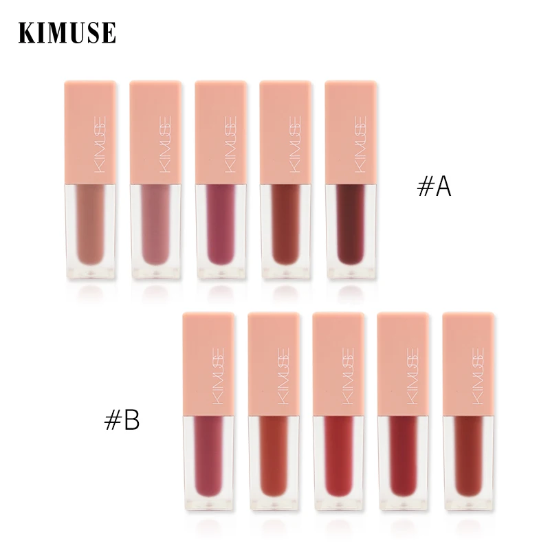 Жидкая помада KIMUSE 5 шт./компл. красный матовый телесный блеск для губ водостойкий