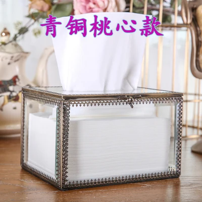 Ретро стеклоткань коробка Европейский стиль роскошный тканевый бытовой ящик для хранения обеденный кухонный стол коробка для салфеток