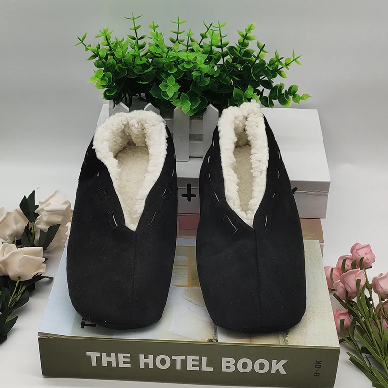 Мужские теплые домашние тапочки обувь специальные плюшевые унисекс Зимние