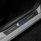 4 шт., автомобильные наклейки из углеродного волокна с защитой от царапин для Peugeot 107, 108, 206, 207, 308, 307, 508, 2008, аксессуары
