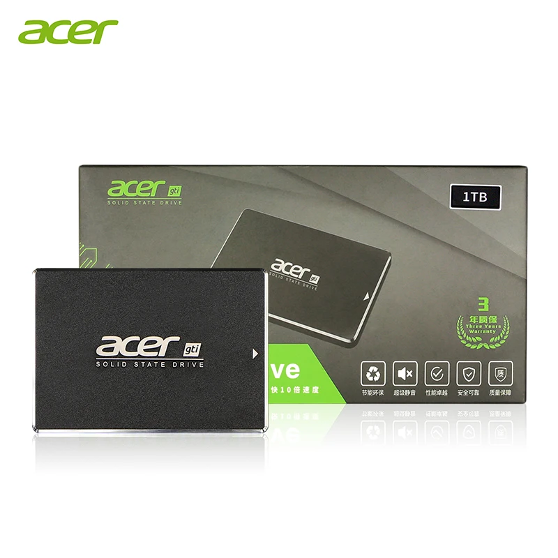 Acer SSD 250 ГБ 500 1 ТБ Внутренний твердотельный накопитель 2 5 дюймов SATA III HDD жесткий