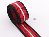 38mm red striped webbing ribbon thick fabric ribbon purse strap cotton ribbon strap bag strap handbag fabric strap
