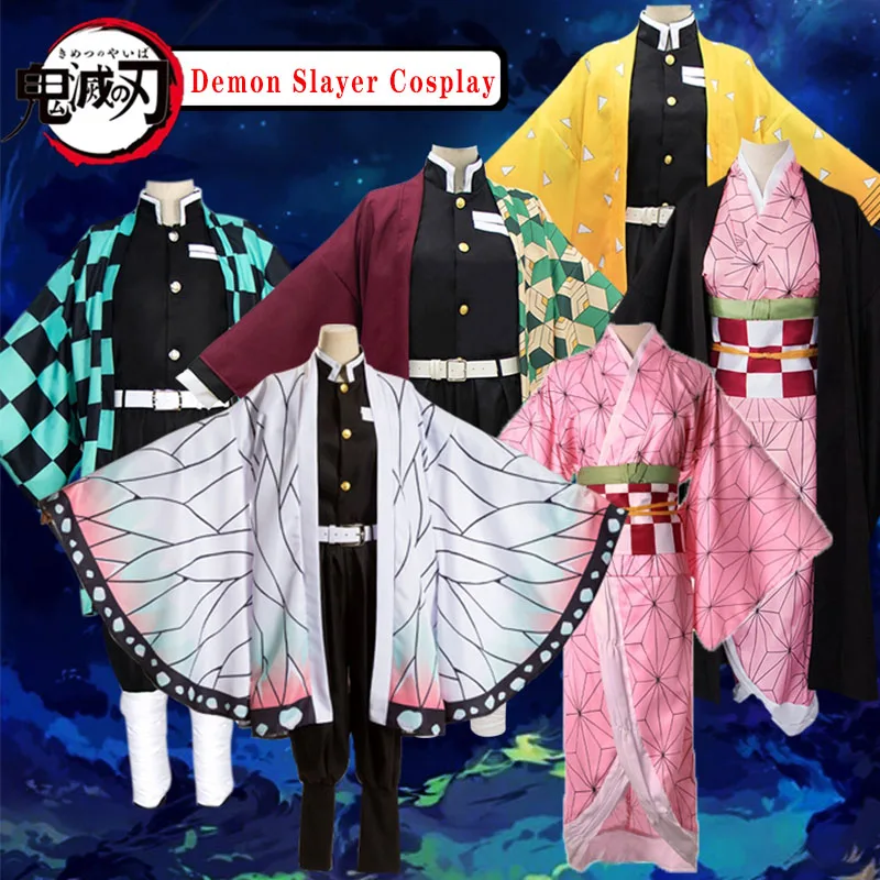 Кимоно для косплея из аниме рассекающий демонов кимоно взрослых и детей полный