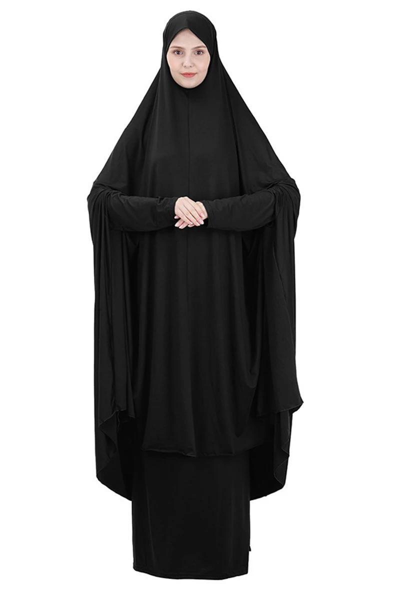 Молитва одежды комплекты для мусульман с капюшоном и юбка хиджаб femme musulman pour prière
