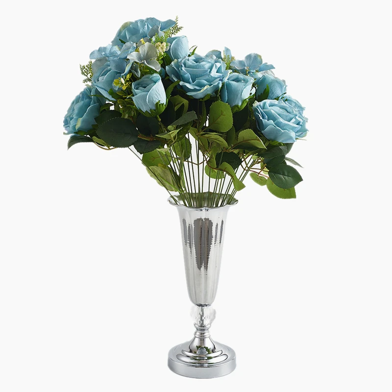 Металлические цветы вазы свадебный реквизит подсвечник позолоченный Железный