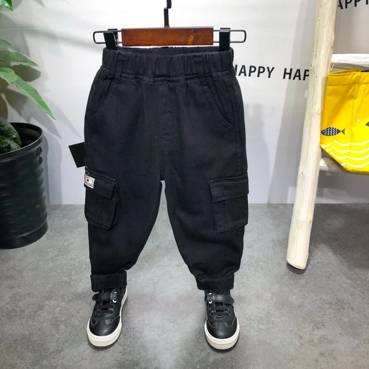 Осенние брюки для мальчиков и девочек FoBaby детские брюки-карго одежда детская на