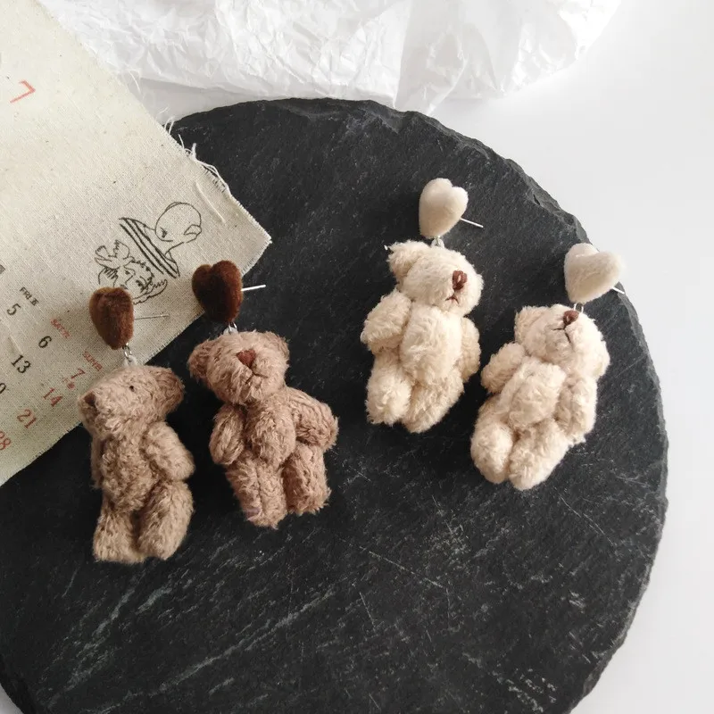 Princess sweet jewelry earings Valentine's day gifts Love cute plush bear earrings Vintage pendant | Украшения и аксессуары