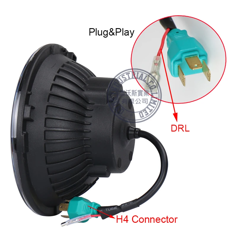 2X 80 Вт 7 &quot12V светодиодный налобный фонарь Hi/ближнего и дальнего света белый