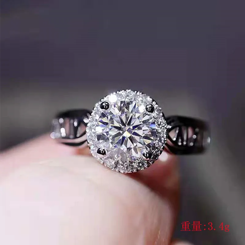 

New Delicate Ladies Wedding Dazzling Round AAA CZ Ring with Crystal Rhinestone Zircon for Women Party Engagement Jewelry Gift