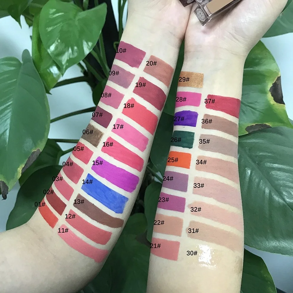 Жидкая матовая помада цвета розового золота 10 шт. фирменная торговая марка