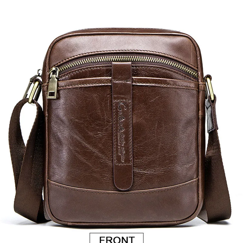 

Brand New Man's Crossbody Shoulder Bag Multi-function Men Handbags Large Capacity Split Leather Bag For Male's in brown color