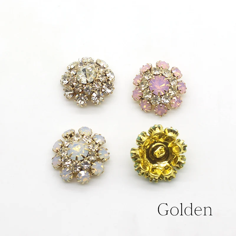 Новые пуговицы со стразами 20 мм для одежды 5 шт./лот красивые смешанных цветов