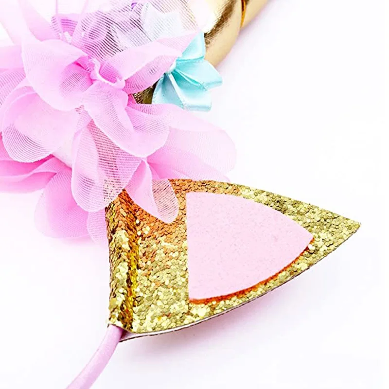 Повязка на голову с единорогом для детей и женщин милый головной убор короной из