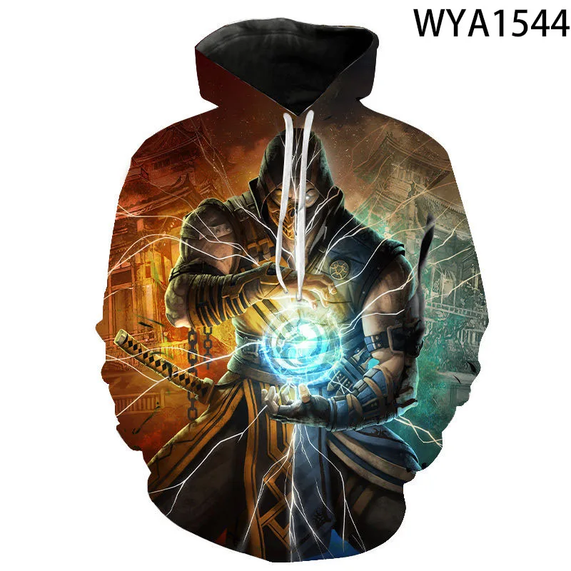 Новые толстовки с длинным рукавом Mortal Kombat мужские и женские детские 3D принтом
