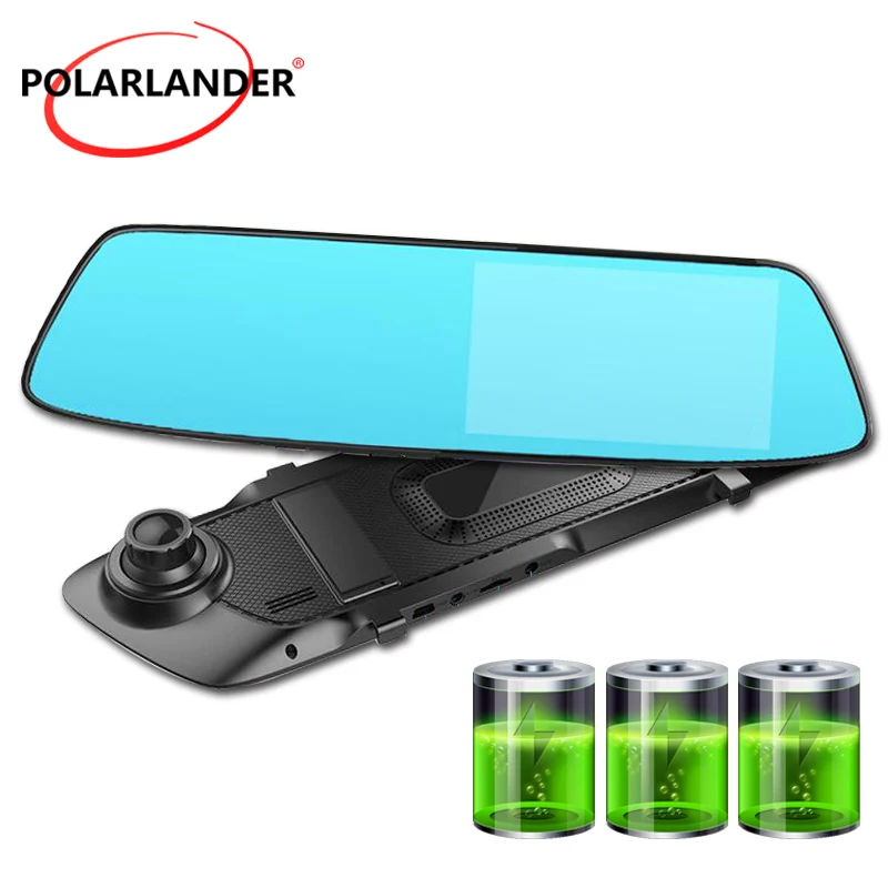 Автомобильное зеркало заднего вида 5 дюймов 1080P HD два объектива с камерой