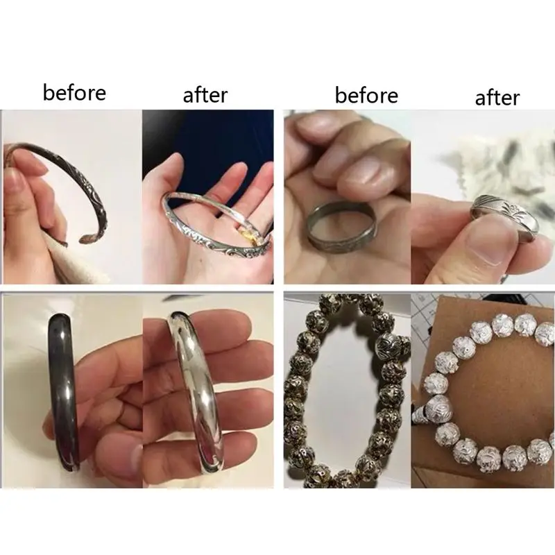 

Cotton Jewelry Cleaning Polishing Cloths Gold Silver Platinum Jewelry Silverware Tarnish Remover Keep Jewelry Shining