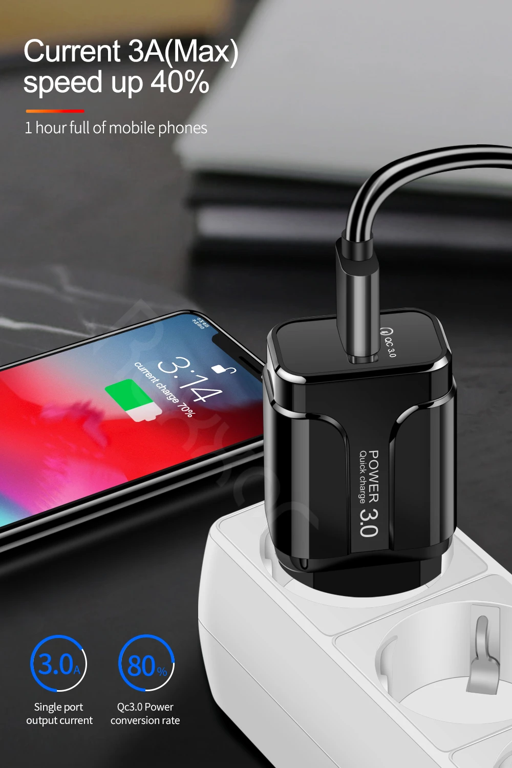 Rexxar USB зарядное устройство Быстрая зарядка 3,0 настенный адаптер для iphone 6 7 XR samsung S10 мобильный телефон портативное зарядное устройство QC 3,0
