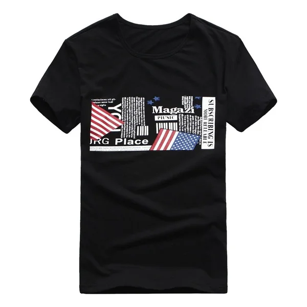 

Korean men's summer new cotton short sleeved t-shirt men's slim T-shirt printing