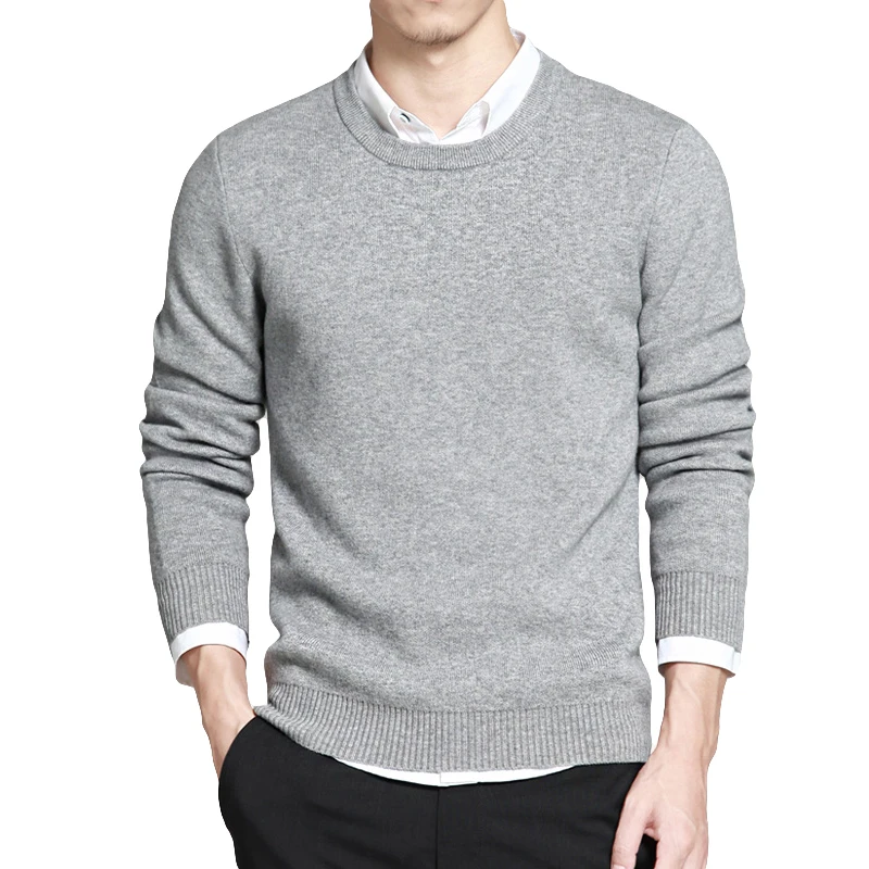 

5XL Men Sweaters Pullover 2019 Spring New Cotton O-Neck Solid Sweater Jumpers Autumn Male Knitwear Man Big Plus Size Simple Type