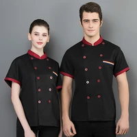 kitchen jacket work wear shirt men and women master chef uniform hotel bakery catering restaurant canteen short sleeve cook coat