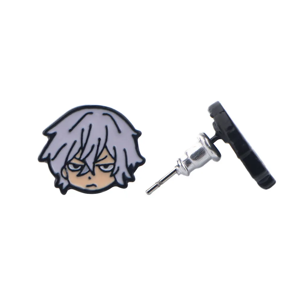 

1 Pair Cartoon Anime Bungo Stray Dogs Alloy Stud Earrings Figure Dazai Chuya Ryunosuke Earrings Cosplay Collection Gifts Toys