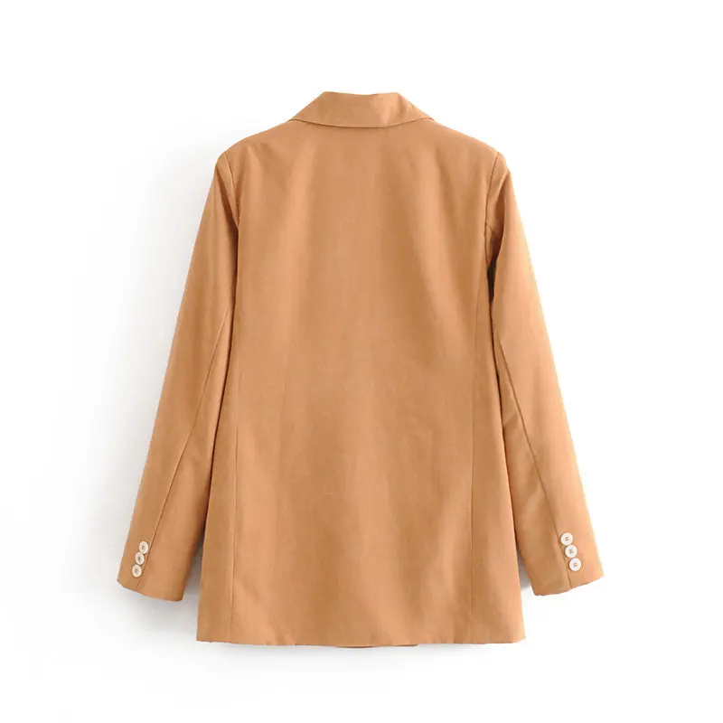 Женский шикарный Блейзер ярких цветов для отдыха двубортный длинный рукав