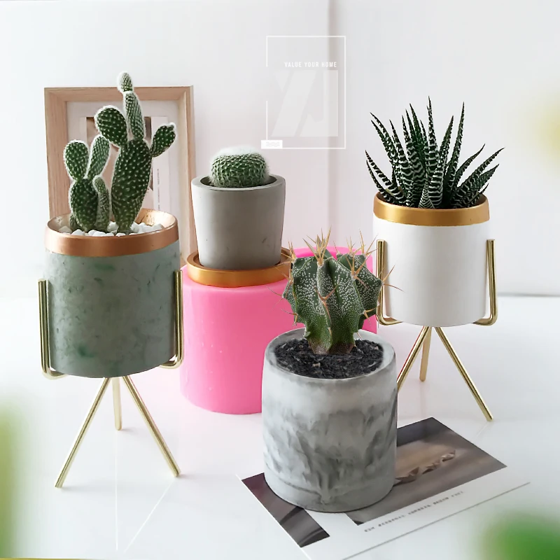 Круглые формы для горшков бетона силиконовые цветочного горшка дизайнерские