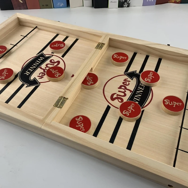 

2 in 1 Fast Sling Puck Game Paced,Tinfence Table Desktop Battle,Winner Board Games Toys for Adults Parent-Child Interact