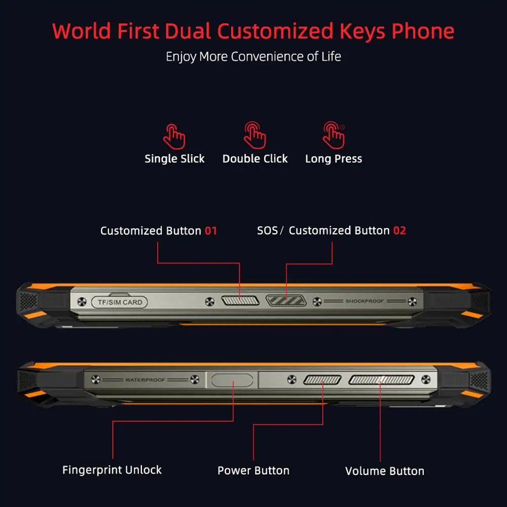 doogee s88 pro rugged mobile phone 10000mah telephones ip68ip69k helio p70 octa core 6gb ram 128gb rom smartphone android 10 os free global shipping